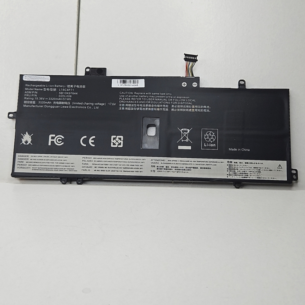 OEM L18C4P71 L18L4P71 L18M4P72 Battery For Lenovo ThinkPad X1 Carbon 7th/8th Gen